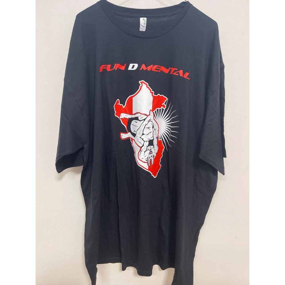 Fun D Mental MMA Peru Graphic T-Shirt Mens 3X Black Organic Cotton Fight Finish